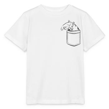 Mon tapir dans ma poche - poche poitrine - T-shirt bio MINI CREATOR Stanley/Stella Enfant - blanc - Devant - Maike (125cm)