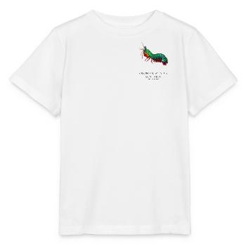 Pfauen-Gottanbeterin-Garnelen-Illustration - Stanley/Stella Kinder T-Shirt MINI CREATOR  - Weiß - Vorne - Maike (125cm)
