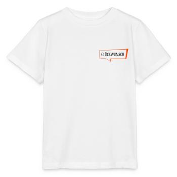 Bulle de Félicitations - 2 Couleurs - T-shirt bio MINI CREATOR Stanley/Stella Enfant - blanc - Devant - Maike (125cm)