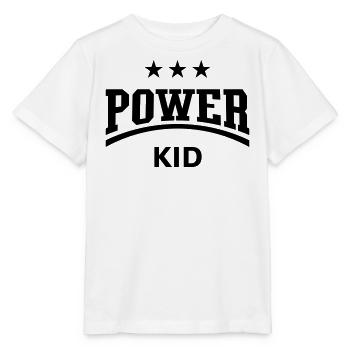 Power Kid (Enfant / Enfant / Fils / Fille / Noir) - T-shirt bio MINI CREATOR Stanley/Stella Enfant - blanc - Devant - Maike (125cm)
