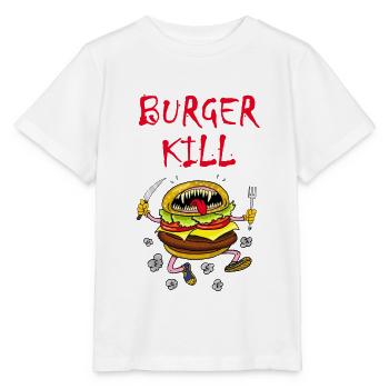 Fleischfresser Hamburger - Stanley/Stella Kinder T-Shirt MINI CREATOR  - Weiß - Vorne - Maike (125cm)