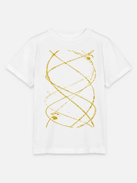 Goldene Spirallinien - Stanley/Stella Kinder T-Shirt MINI CREATOR - Weiß