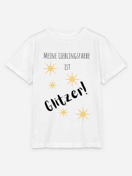 Glitzer - Glitzer ist meine Lieblingsfarbe - Stanley/Stella Kinder T-Shirt MINI CREATOR - Weiß