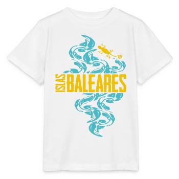 Îles Baléares Motif de vagues - T-shirt bio MINI CREATOR Stanley/Stella Enfant - blanc - Devant - Maike (125cm)