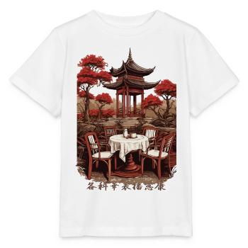 Café asiatique - T-shirt bio MINI CREATOR Stanley/Stella Enfant - blanc - Devant - Maike (125cm)