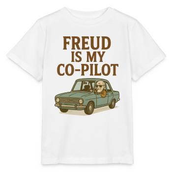 Freud est mon copilote - T-shirt bio MINI CREATOR Stanley/Stella Enfant - blanc - Devant - Maike (125cm)
