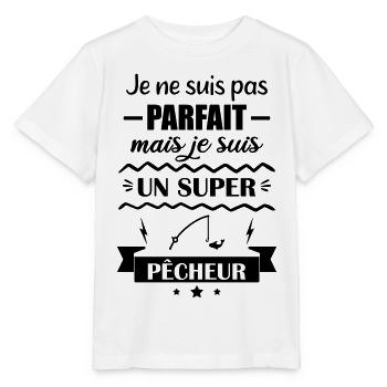 Super Fisherman Passion Nature - Stanley/Stella MINI CREATOR Kids’ T-Shirt - white - Front - Maike (125cm)