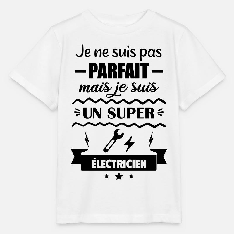 Nicht perfekt, aber großartiger Elektriker - Stanley/Stella Kinder T-Shirt MINI CREATOR - Weiß