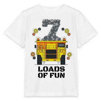 Loads Of Fun 7th Birthday Dump Truck - Stanley/Stella MINI CREATOR Kids’ T-Shirt - white - Front - Maike (125cm)