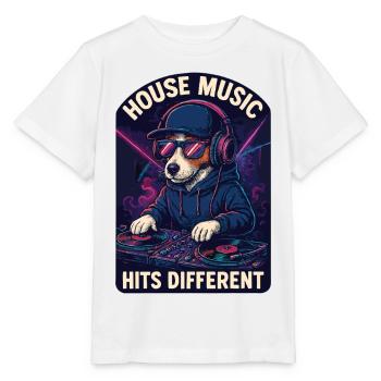 Jack Russell Terrier DJ Turntables House Gift - Stanley/Stella MINI CREATOR Kids’ T-Shirt - white - Front - Maike (125cm)