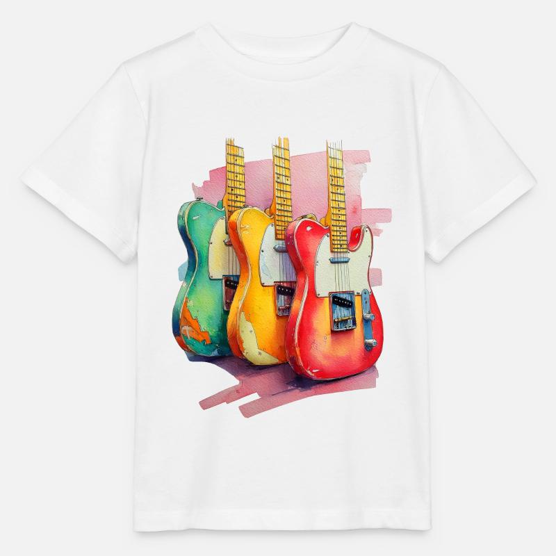 3 Gitarren - Stanley/Stella Kinder T-Shirt MINI CREATOR - Weiß