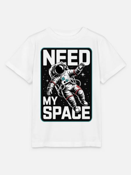 Need My Space Astronaut - Stanley/Stella Kinder T-Shirt MINI CREATOR  - Weiß