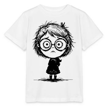 Sticker Girl Melancholy Empty Gaze Manga - Stanley/Stella MINI CREATOR Kids’ T-Shirt - white - Front - Maike (125cm)