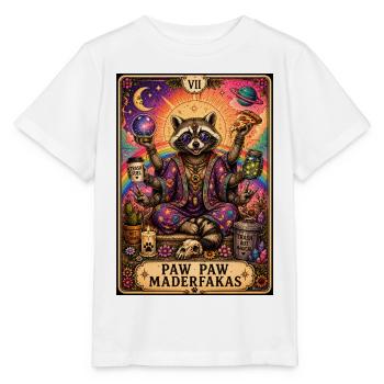 Paw Paw Maderfakas – Raton laveur magique - T-shirt bio MINI CREATOR Stanley/Stella Enfant - blanc - Devant - Maike (125cm)