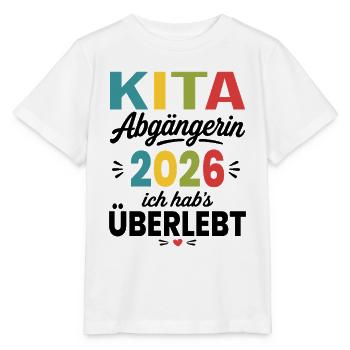 Kita Abgänger 2026 Shirt Kindergarten Abschied - Stanley/Stella Kinder T-Shirt MINI CREATOR  - Weiß - Vorne - Maike (125cm)