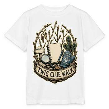 TWIG CLUE WALK - Stanley/Stella MINI CREATOR Kids’ T-Shirt - white - Front - Maike (125cm)