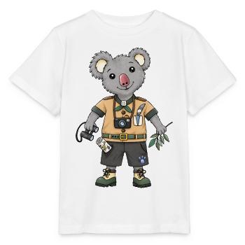 Koala Explorer Safari Abenteuer - Stanley/Stella Kinder T-Shirt MINI CREATOR  - Weiß - Vorne - Maike (125cm)