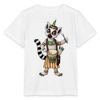 Katta Trommler Rhythmus der Wildnis - Stanley/Stella Kinder T-Shirt MINI CREATOR  - Weiß - Vorne - Maike (125cm)