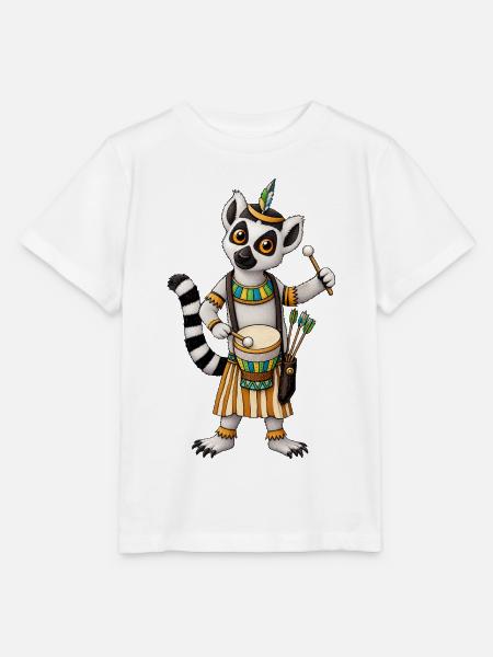 Katta Trommler Rhythmus der Wildnis - Stanley/Stella Kinder T-Shirt MINI CREATOR - Weiß