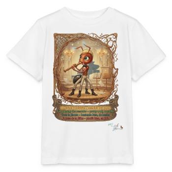 Ameise MALÚ Blockflöte Flöte Musikschule Pop Art - Stanley/Stella Kinder T-Shirt MINI CREATOR  - Weiß - Vorne - Maike (125cm)