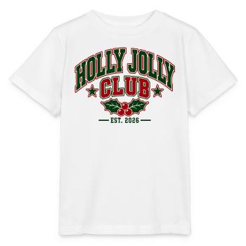 Holly Jolly Club Weihnachtsemblem - Stanley/Stella Kinder T-Shirt MINI CREATOR  - Weiß - Vorne - Maike (125cm)
