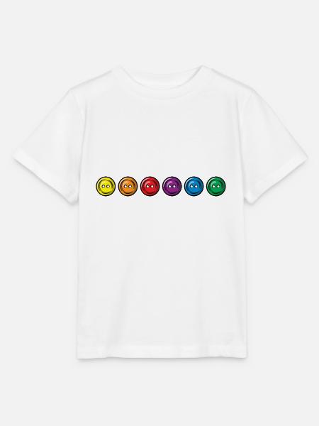 Bunte Knöpfe - nebeneinander - Stanley/Stella Kinder T-Shirt MINI CREATOR  - Weiß