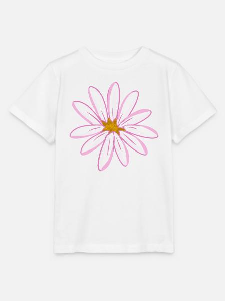 rosa blume symbol blüte - Stanley/Stella Kinder T-Shirt MINI CREATOR  - Weiß