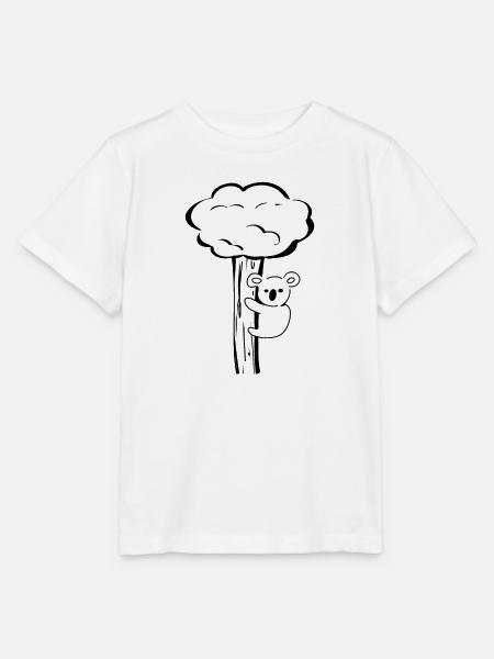 Koala Tier Baum klettern - Stanley/Stella Kinder T-Shirt MINI CREATOR - Weiß