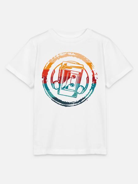 Tragbarer Kassettenspieler Retro - Stanley/Stella Kinder T-Shirt MINI CREATOR  - Weiß