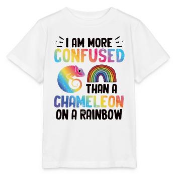 Ich Bin Verwirrter Als Ein Chamäleon - Stanley/Stella Kinder T-Shirt MINI CREATOR  - Weiß - Vorne - Maike (125cm)