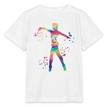 Ballett Tänzer Colorsplash Mann Ballerino - Stanley/Stella Kinder T-Shirt MINI CREATOR  - Weiß - Vorne - Maike (125cm)