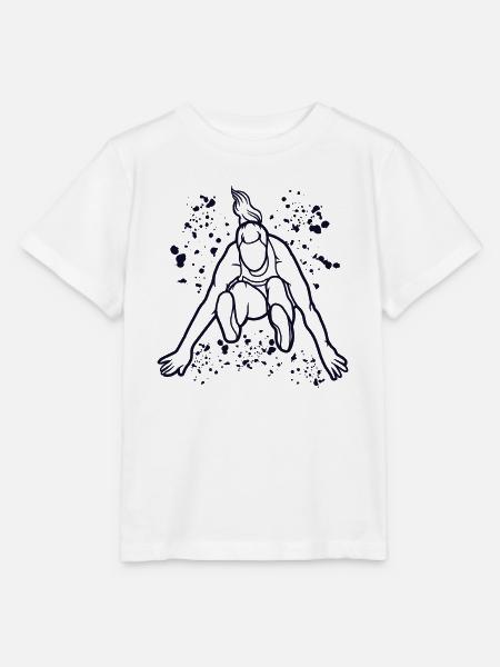 Weitspringer Weitspringen Kinder Weitsprung - Stanley/Stella Kinder T-Shirt MINI CREATOR - Weiß