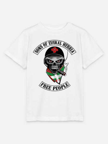 basques bikers design - Stanley/Stella Kinder T-Shirt MINI CREATOR - Weiß