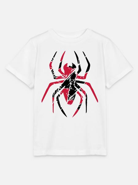 rot kratzer risse spinne logo design ekelig horror - Stanley/Stella Kinder T-Shirt MINI CREATOR - Weiß