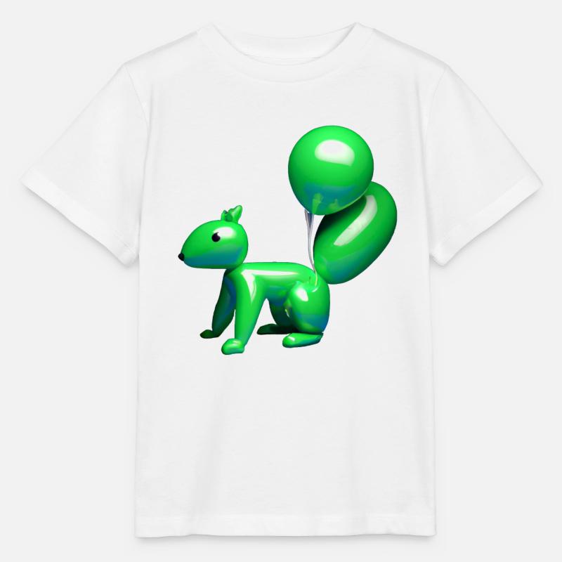 Luftballon Eichhörnchen grün - Stanley/Stella Kinder T-Shirt MINI CREATOR  - Weiß