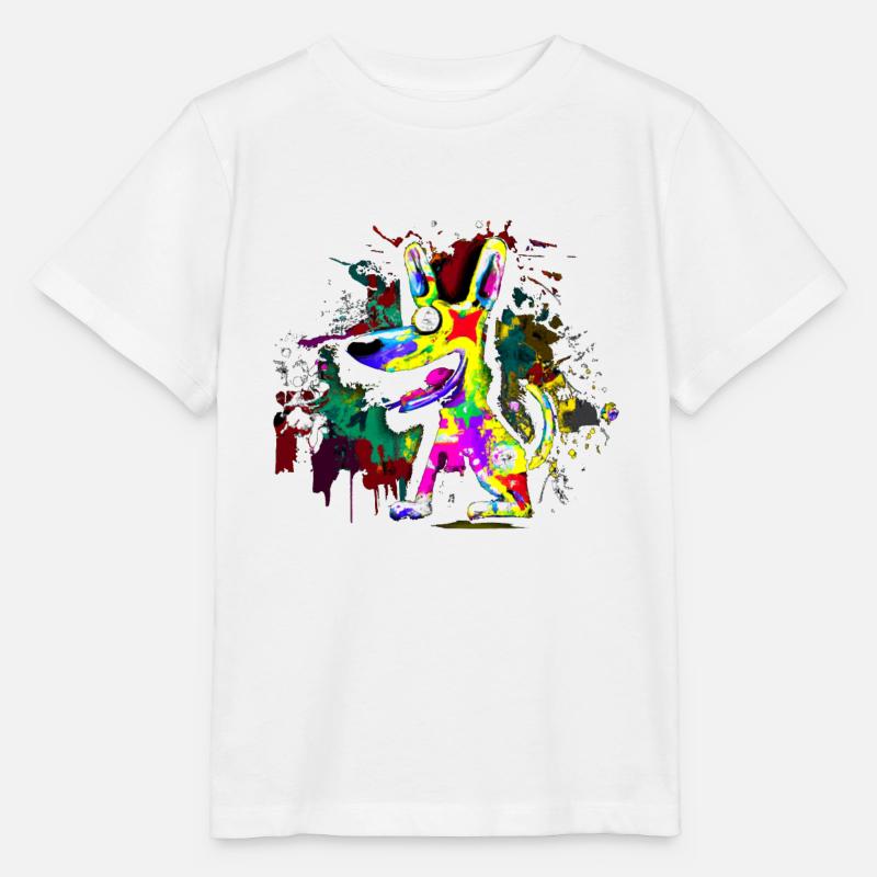 Graffiti Hund - Stanley/Stella Kinder T-Shirt MINI CREATOR  - Weiß