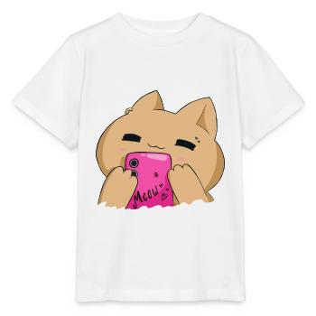 Miaou - T-shirt bio MINI CREATOR Stanley/Stella Enfant - blanc - Devant - Maike (125cm)