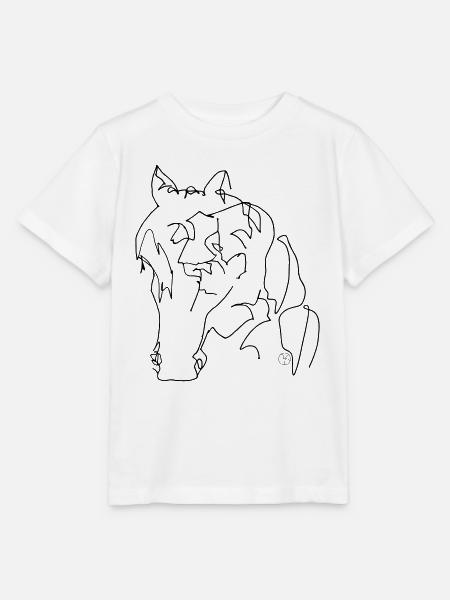 Pferdekopf - Stanley/Stella Kinder T-Shirt MINI CREATOR - Weiß