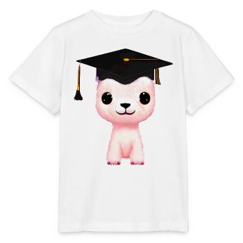 Certificat de fin d’études en alpaga - T-shirt bio MINI CREATOR Stanley/Stella Enfant - blanc - Devant - Maike (125cm)