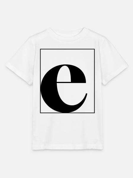 Buchstabenalphabet e - Stanley/Stella Kinder T-Shirt MINI CREATOR - Weiß