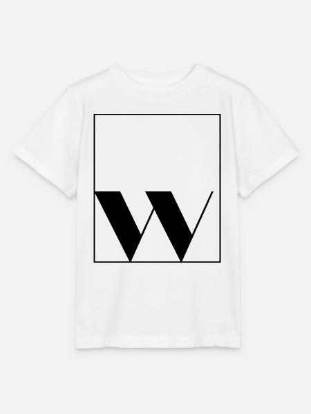 Buchstaben-Alphabet w - Stanley/Stella Kinder T-Shirt MINI CREATOR - Weiß