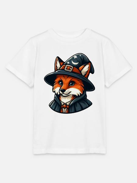 Magischer Fuchs - Wizard Fantasy - Stanley/Stella Kinder T-Shirt MINI CREATOR - Weiß