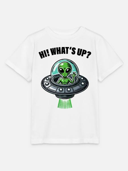 ufo alien hi - Stanley/Stella Kinder T-Shirt MINI CREATOR - Weiß