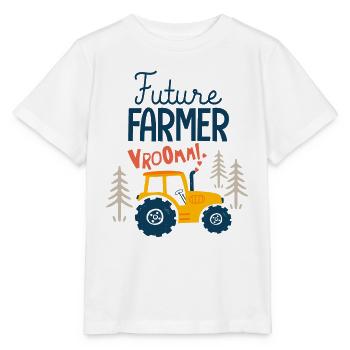 Kleiner Junge zukünftiger Landwirt - Stanley/Stella Kinder T-Shirt MINI CREATOR  - Weiß - Vorne - Maike (125cm)
