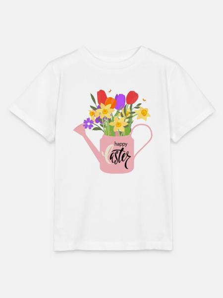Happy Easter | Gießkanne mit Osterglocken - Stanley/Stella Kinder T-Shirt MINI CREATOR - Weiß
