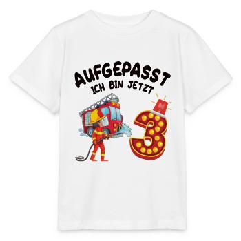 Aufgepasst Ich Bin Jetzt 3 - Geburtstag Geschenk - Stanley/Stella Kinder T-Shirt MINI CREATOR  - Weiß - Vorne - Maike (125cm)