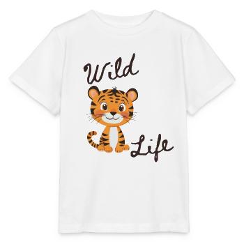 Vie sauvage - Tigre mignon - T-shirt bio MINI CREATOR Stanley/Stella Enfant - blanc - Devant - Maike (125cm)