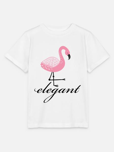 Flamingo elegant - Stanley/Stella Kinder T-Shirt MINI CREATOR  - Weiß