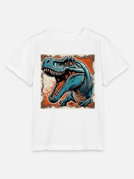 Dinosaurier / Tier / Urzeit / Reptil / Jungs - Stanley/Stella Kinder T-Shirt MINI CREATOR - Weiß