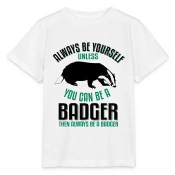 Be a badger - Stanley/Stella MINI CREATOR Kids’ T-Shirt - white - Front - Maike (125cm)